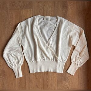 Wilfred Cream Wrap Top